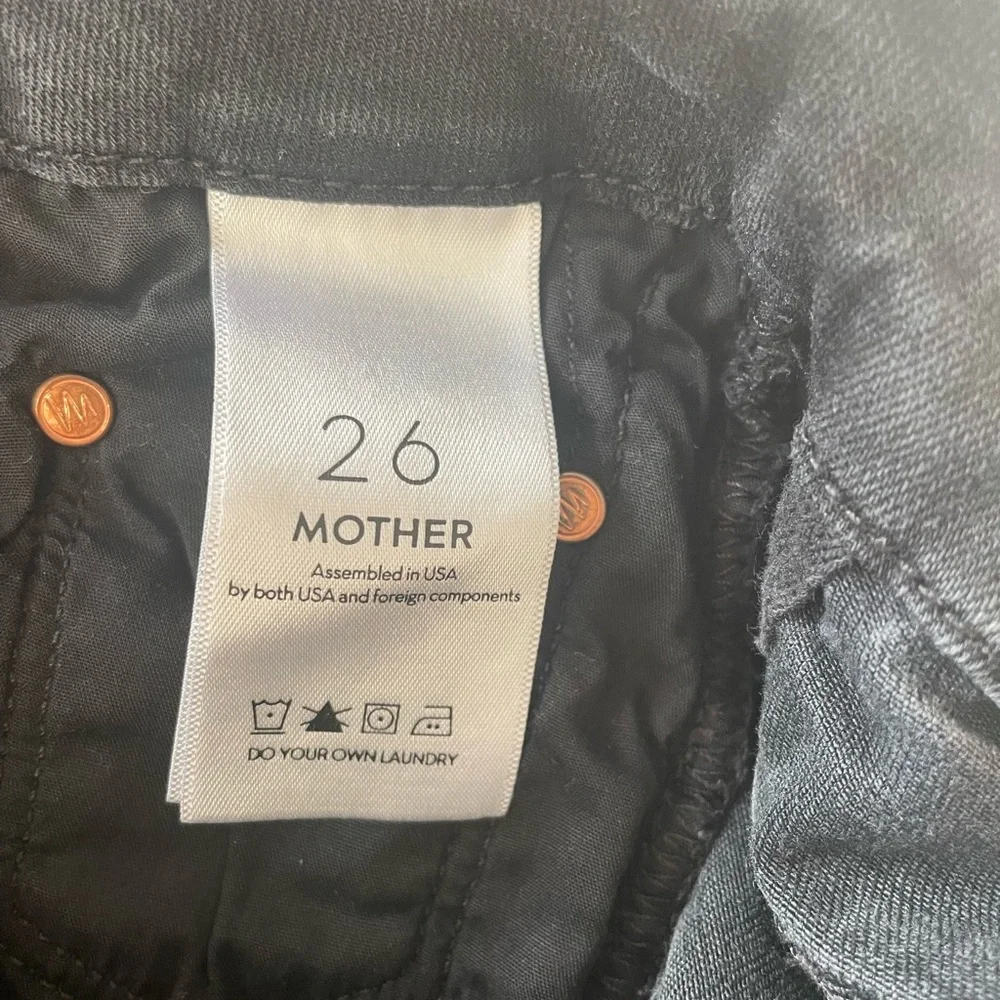 MOTHER HW LOOKER ANKLE FAY WASHED BLACK JEANS, Size 26 Excellent Condition - Picture 10 of 12